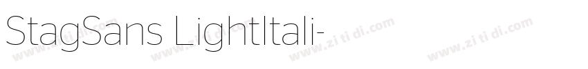 StagSans LightItali字体转换 StagSans LightItali字体转换
